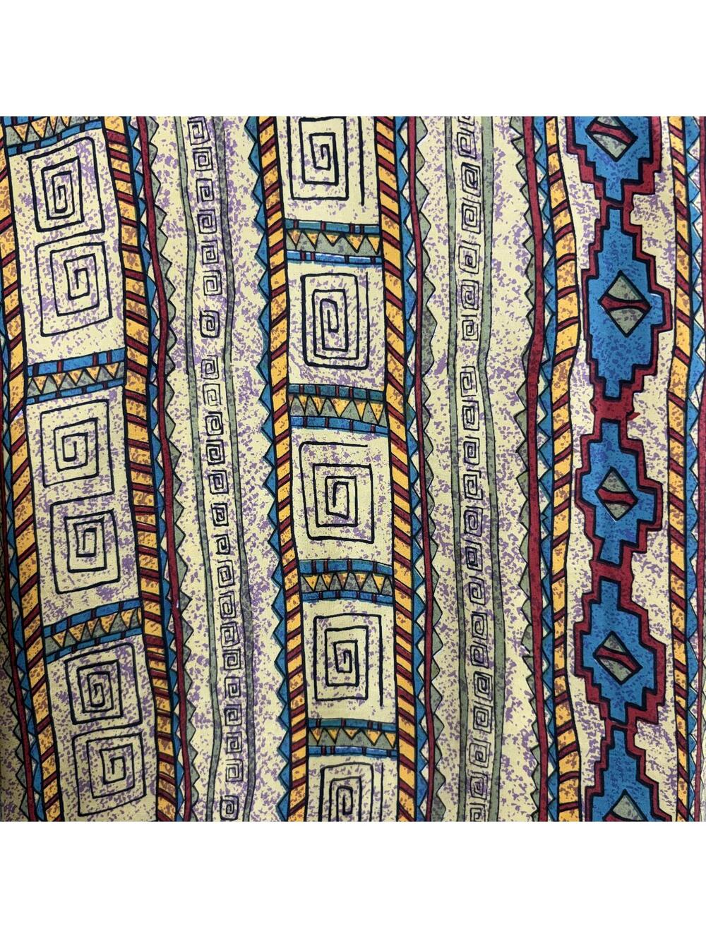Silk Club 100% Silk Button Up Hawaiian Shirt Mens 2X Short Sleeve Geometric - Picture 4 of 4